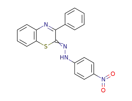 2H-1,4-Benzothiazin-2-one, 3-phenyl-, (4-nitrophenyl)hydrazone