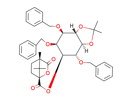 (1R,4S)-4,7,7-Trimethyl-3-oxo-2-oxa-bicyclo[2.2.1]heptane-1-carboxylic acid (3aS,4S,5S,6S,7R,7aS)-4,6,7-tris-benzyloxy-2,2-dimethyl-hexahydro-benzo[1,3]dioxol-5-yl ester