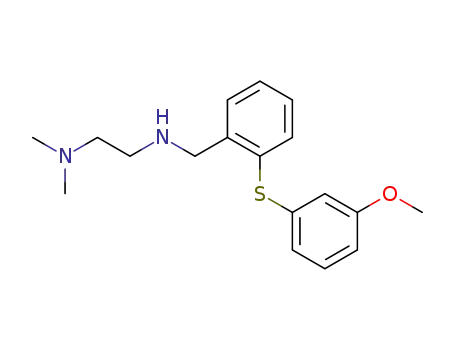 Molecular Structure of 129162-36-3 (1,2-Ethanediamine,
N'-[[2-[(3-methoxyphenyl)thio]phenyl]methyl]-N,N-dimethyl-)