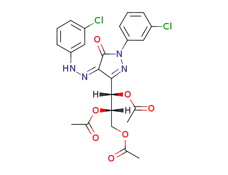 1-(3-chlorophenyl)-3-(1,2,3-tri-O-acetyl-L-threo-glycerol-1-yl)-4,5-pyrazoledione 4-(3-chlorophenylhydrazone)