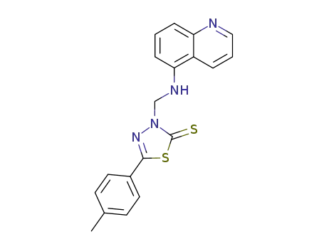 1,3,4-Thiadiazole-2(3H)-thione,
5-(4-methylphenyl)-3-[(5-quinolinylamino)methyl]-