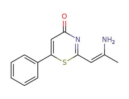 4H-1,3-Thiazin-4-one, 2-(2-amino-1-propenyl)-6-phenyl-, (Z)-