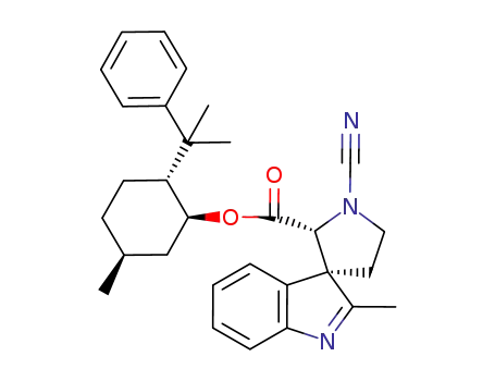 (1S,2R,5S)-5-Methyl-2-(1-methyl-1-phenylethyl)cyclohexyl (2'R,3S)-1'-cyano-2-methylspiro<3H-indole-3,3'-pyrrolidine>-2'-carboxylate