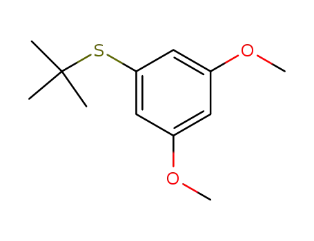 Molecular Structure of 92838-11-4 (Benzene, 1-[(1,1-dimethylethyl)thio]-3,5-dimethoxy-)