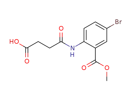 Molecular Structure of 120572-39-6 (5-Bromo-2-(3-carboxy-propionylamino)-benzoic acid methyl ester)