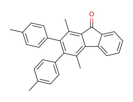 Molecular Structure of 76331-45-8 (1,4-dimethyl-2,3-bis(4-methylphenyl)-9H-fluoren-9-one)