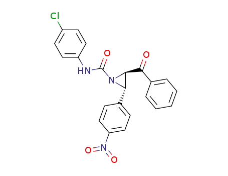 Molecular Structure of 109831-10-9 (1-(4-Chlorphenylcarbamoyl)-2-(4-nitrophenyl)-3-benzoylaziridin)