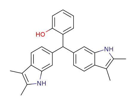 Molecular Structure of 107389-17-3 (2-[Bis-(2,3-dimethyl-1H-indol-6-yl)-methyl]-phenol)