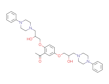 Molecular Structure of 87049-23-8 (1-{2,5-bis[2-hydroxy-3-(4-phenylpiperazin-1-yl)propoxy]phenyl}ethanone)