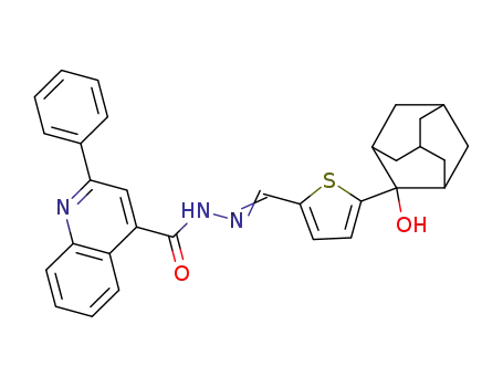 2-Phenyl-quinoline-4-carboxylic acid [1-[5-(2-hydroxy-adamantan-2-yl)-thiophen-2-yl]-meth-(E)-ylidene]-hydrazide