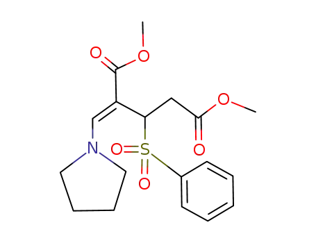 dimethyl 3-benzenesulphonyl-2-pyrrolidinomethylidinylglutarate