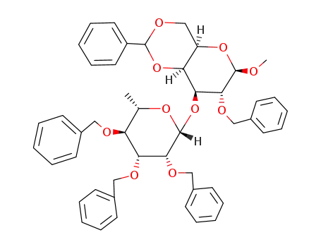 methyl 2-O-benzyl-4,6-O-benzylidene-3-O-(2,3,4-tri-O-benzyl-β-L-rhamnopyranosyl)-β-D-galactopyranoside