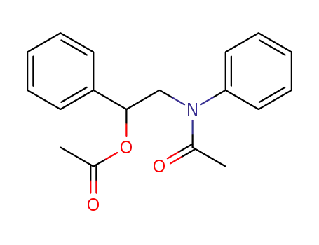 Molecular Structure of 100330-68-5 (Acetic acid 2-(acetyl-phenyl-amino)-1-phenyl-ethyl ester)