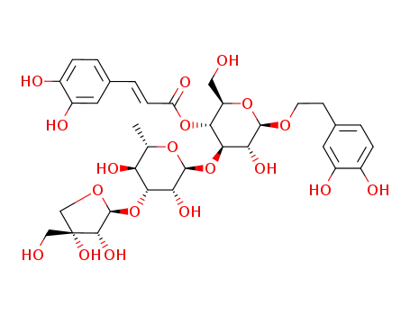 beta-D-Glucopyranoside, 2-(3,4-dihydroxyphenyl)ethyl O-D-apio-beta-D-furanosyl-(1-->3)-O-6-deoxy-alpha-L-mannopyranosyl-(1-->3)-, 4-[(2E)-3-(3,4-dihydroxyphenyl)-2-propenoate]