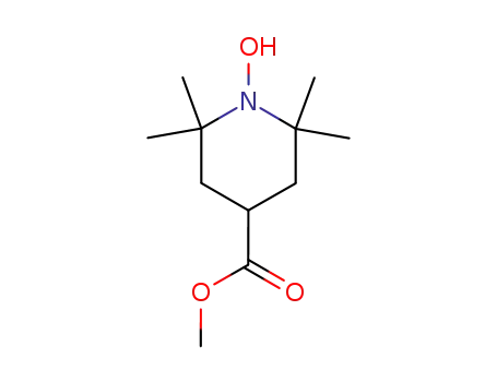 Molecular Structure of 439858-36-3 (1-HYDROXY-4-CARBOXYL-2,2,6,6-TETRAMETHYLPIPERIDINE, METHYL ESTER)