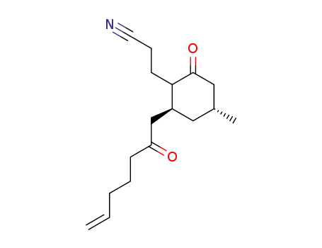 (4RS,6SR)-4-methyl-2-oxo-6-(2-oxohept-6-enyl)cyclohexanepropanenitrile