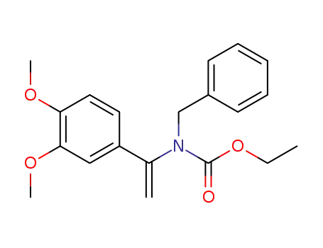 Molecular Structure of 125331-46-6 (Ethyl N-Benzyl-N-<1-(3,4-dimethoxyphenyl)vinyl>urethane)