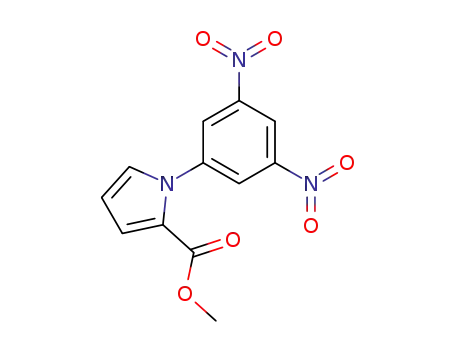 Molecular Structure of 112919-65-0 (1H-Pyrrole-2-carboxylic acid, 1-(3,5-dinitrophenyl)-, methyl ester)
