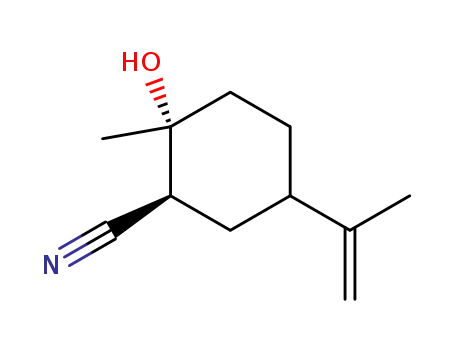 Cyclohexanecarbonitrile, 2-hydroxy-2-methyl-5-(1-methylethenyl)-