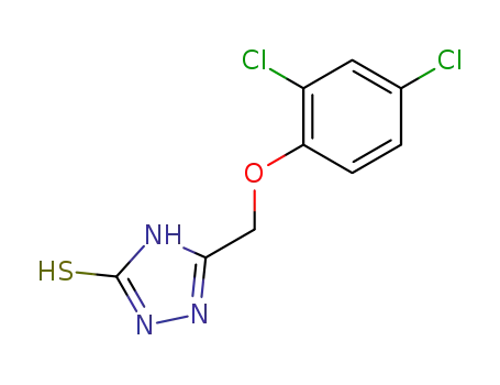 Molecular Structure of 130087-63-7 (5-((2,4-dichlorophenoxy)methyl)-4H-1,2,4-triazole-3-thiol)