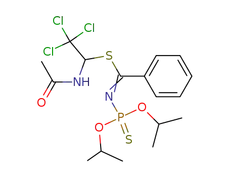 N-<2,2,2-trichloro-1-<α-<(diisopropoxyphosphinothioyl)imino>benzylthio>ethyl>acetamide