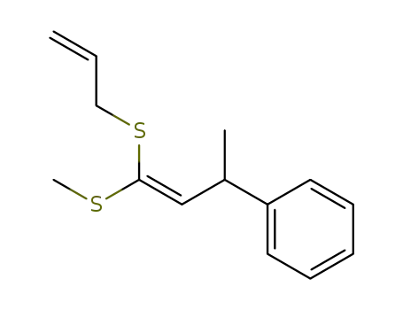 (Z)-1-methylthio-1-(2-propenylthio)-3-phenyl-1-butene