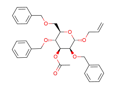 Acetic acid (2S,3S,4S,5R,6R)-2-allyloxy-3,5-bis-benzyloxy-6-benzyloxymethyl-tetrahydro-pyran-4-yl ester