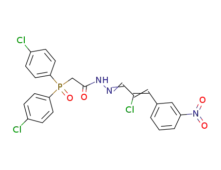 Molecular Structure of 135689-18-8 (Aceticacid, 2-[bis(4-chlorophenyl)phosphinyl]-,2-[2-chloro-3-(3-nitrophenyl)-2-propen-1-ylidene]hydrazide)
