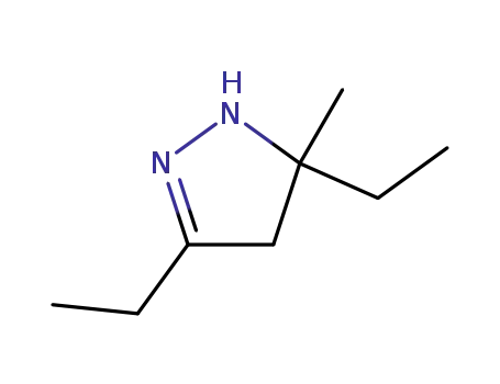Molecular Structure of 27046-58-8 (1H-Pyrazole, 3,5-diethyl-4,5-dihydro-5-methyl-)