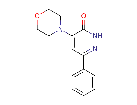 Molecular Structure of 89868-11-1 (3(2H)-Pyridazinone, 4-(4-morpholinyl)-6-phenyl-)