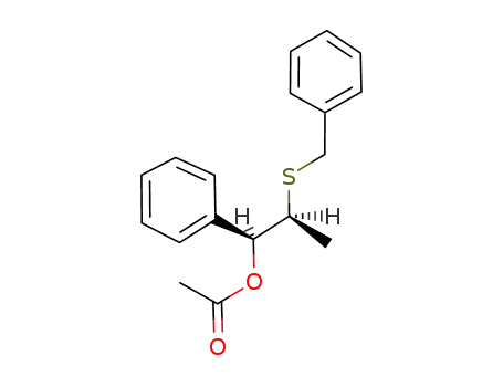 Molecular Structure of 106026-93-1 (threo-1-acetoxy-2-benzylthio-1-phenylpropane)