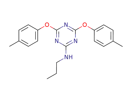Molecular Structure of 79922-89-7 ((4,6-Bis-p-tolyloxy-[1,3,5]triazin-2-yl)-propyl-amine)