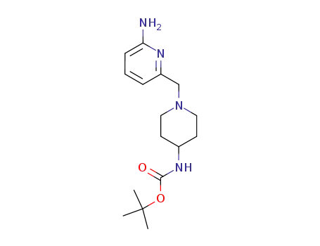 Molecular Structure of 303763-39-5 (4-(TERT-BUTOXYCARBONYLAMINO)-1-[(6-AMINOPYRIDIN-2-YL)METHYL]PIPERIDINE)