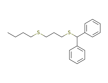 Benzene, 1,1'-[[[3-(butylthio)propyl]thio]methylene]bis-