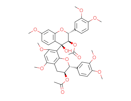 4β-Hydroxy-tri-O-methyl-3-O-acetyl-(-)-fisetinidol-(4α,8)-tetra-O-methyl-3-O-acetyl-(+)-catechin