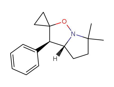Molecular Structure of 115073-13-7 (Hexahydro-6',6'-dimethyl-3-phenylspiro<cyclopropane-1,2'-pyrrolo<1,2-b>isoxazole>)