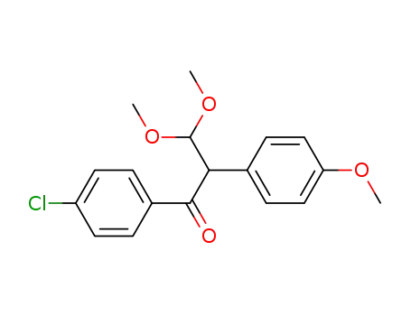 Molecular Structure of 74007-47-9 (1-(4-Chloro-phenyl)-3,3-dimethoxy-2-(4-methoxy-phenyl)-propan-1-one)