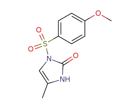 Molecular Structure of 83735-99-3 (1-(4-Methoxy-benzenesulfonyl)-4-methyl-1,3-dihydro-imidazol-2-one)