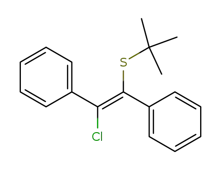 Benzene, 1,1'-[1-chloro-2-[(1,1-dimethylethyl)thio]-1,2-ethenediyl]bis-,
(E)-