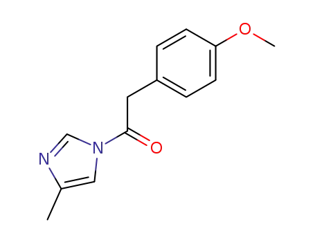 Molecular Structure of 123331-33-9 (1-<(4-Methoxyphenyl)acetyl>-4-methylimidazole)