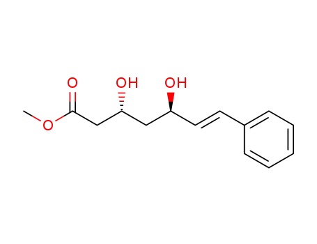 methyl (+/-)-(3R*,5R*,6E)-3,5-dihydroxy-7-phenyl-6-heptanoate