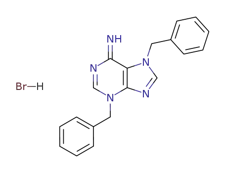 Molecular Structure of 10184-06-2 (6H-Purin-6-imine, 3,7-dihydro-3,7-bis(phenylmethyl)-,
monohydrobromide)