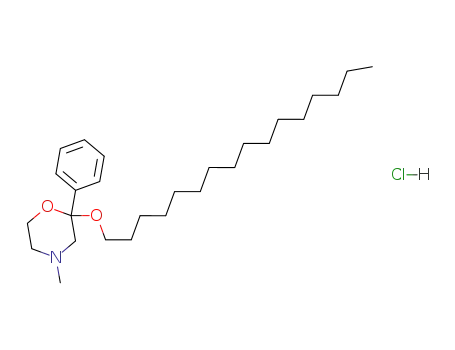Molecular Structure of 124497-89-8 (2-(hexadecyloxy)-4-methyl-2-phenylmorpholine hydrochloride)