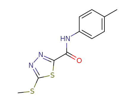 Molecular Structure of 104689-05-6 (5-Methylsulfanyl-[1,3,4]thiadiazole-2-carboxylic acid p-tolylamide)