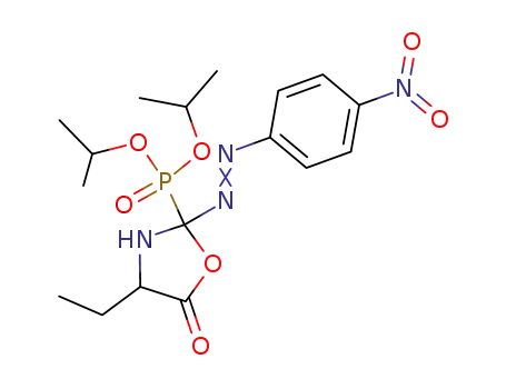 2-(diisopropoxyphosphoryl)-2-(4-nitrophenylazo)-4-ethyloxazolidin-5-one
