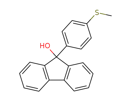 Molecular Structure of 60252-96-2 (9H-Fluoren-9-ol, 9-[4-(methylthio)phenyl]-)