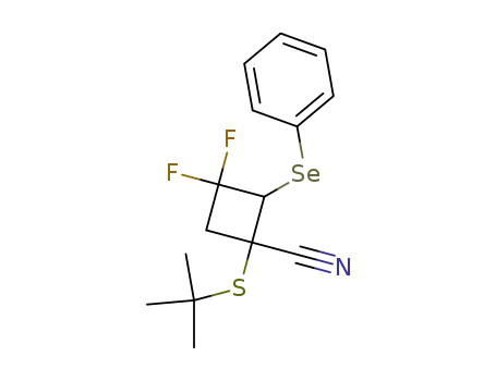 3,3-difluoro-2-phenylseleno-1-tert-butylthio-1-cyanocyclobutane