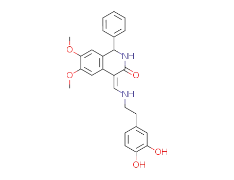 4-<β-(3',4'-Dihydroxyphenyl)ethylaminomethylene>-6,7-dimethoxy-1-phenyl-1,2,3,4-tetrahydroisoquinolin-3-one