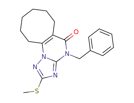 12-benzyl-5,6,7,8,9,10-hexahydro-2-methylthiocycloocta<e><1,2,4>triazolo<1,5-a>pyrimidin-11(12H)-one