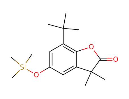 Molecular Structure of 140901-61-7 (2(3H)-Benzofuranone,
7-(1,1-dimethylethyl)-3,3-dimethyl-5-[(trimethylsilyl)oxy]-)
